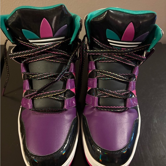 Rare Women’s Adidas High Tops! Size 10. Only wore in the house. Super colorful! - Picture 2 of 6
